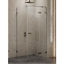 New Trendy Avexa Gunmetal Brushed cabină de duș 120x80 cm dreptunghiular periat/sticlă transparentă EXK-3373