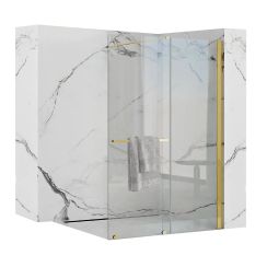 Rea Cortis perete de duș 120 cm auriu luciu/sticla transparentă REA-K8485