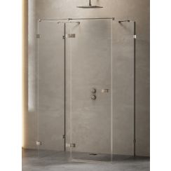 New Trendy Avexa Gunmetal Brushed cabină de duș 120x90 cm dreptunghiular periat/sticlă transparentă EXK-3429