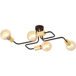Emibig Veken 4 Gold lampă de tavan 4x15 W negru-auriu 1175/4