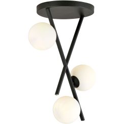 Emibig River lampă de tavan 3x10 W alb-negru 1194/3
