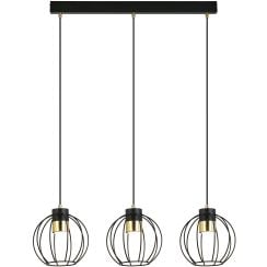 Emibig Ajax lampă suspendată 3x8 W negru-auriu 1200/3