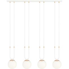Emibig Glam lampă suspendată 4x10 W alb-opal 1115/4