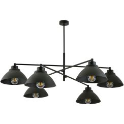 Emibig Maverick lampă de tavan 6x15 W negru 1211/6