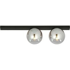 Emibig Fit lampă de tavan 2x40 W negru-fumuriu-grafit 1122/2