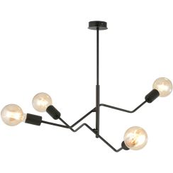 Emibig Frix lampă de tavan 4x15 W negru 1126/4