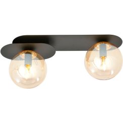 Emibig Plaza lampă de tavan 2x40 W negru-chihlimbar 1120/2