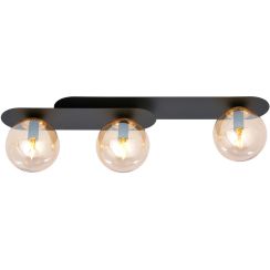 Emibig Plaza lampă de tavan 3x40 W negru-chihlimbar 1120/3