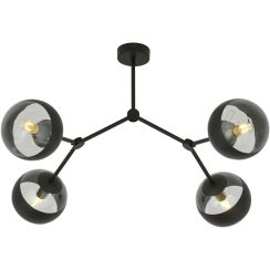 Emibig Space Stripe lampă de tavan 4x10 W negru-transparent 1135/4
