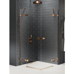 New Trendy Avexa Copper Brushed cabină de duș 120x90 cm dreptunghiular cupru periat/sticlă transparentă EXK-3686