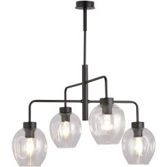Emibig Lukka lampă de tavan 4x15 W negru-transparent 1164/4
