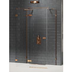 New Trendy Avexa Copper Brushed cabină de duș 100x80 cm dreptunghiular cupru periat/sticlă transparentă EXK-3703