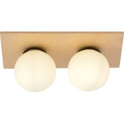 Emibig Kenzo lampă de tavan 2x40 W lemn-opal 1142/2