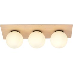 Emibig Kenzo lampă de tavan 3x40 W lemn-opal 1142/3