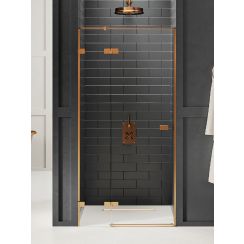 New Trendy Avexa Copper Brushed uși de duș 100 cm înclinabilă cupru periat/sticlă transparentă EXK-3535