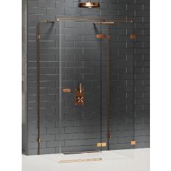 New Trendy Avexa Copper Brushed cabină de duș 80x70 cm dreptunghiular cupru periat/sticlă transparentă EXK-3720