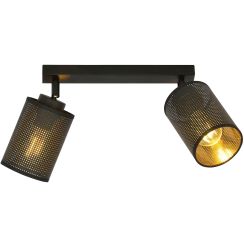 Emibig Bronx lampă de tavan 2x15 W negru-auriu 1152/2