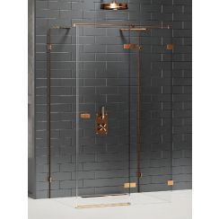 New Trendy Avexa Copper Brushed cabină de duș 120x90 cm dreptunghiular cupru periat/sticlă transparentă EXK-3746