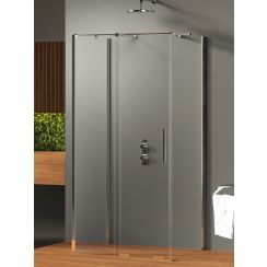 New Trendy Smart cabină de duș 130x100 cm dreptunghiular crom luciu/sticlă transparentă EXK-4081