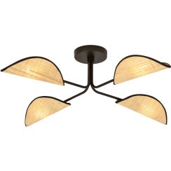 Emibig Gomez lampă de tavan 4x40 W negru-maro 1172/4
