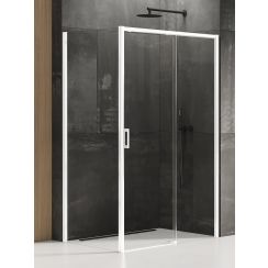 New Trendy Prime White cabină de duș 110x90 cm dreptunghiular alb mat/sticlă transparentă D-0403A/D-0220B