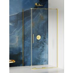 New Trendy Smart Light Gold cabină de duș 160x80 cm dreptunghiular auriu luciu/sticlă transparentă EXK-4258