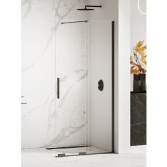 New Trendy Smart Black perete cabină de duș walk-in 120 cm negru semi lucios/sticla transparentă EXK-4193