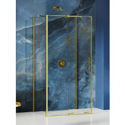 New Trendy Smart Light Gold cabină de duș 130x100 cm dreptunghiular auriu luciu/sticlă transparentă EXK-4289