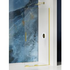 New Trendy Smart Light Gold perete cabină de duș walk-in 120 cm auriu luciu/sticla transparentă EXK-4297