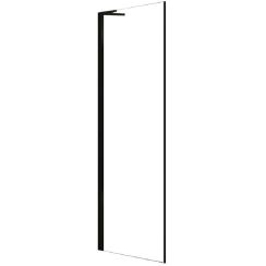 Rea Hugo perete de duș 80 cm negru mat/sticla transparentă REA-K6607