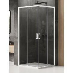 New Trendy Prime White cabină de duș 110x80 cm dreptunghiular alb mat/sticlă transparentă D-0402A/D-0397A