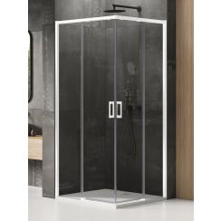 New Trendy Prime White cabină de duș 120x70 cm dreptunghiular alb mat/sticlă transparentă D-0404A/D-0395A