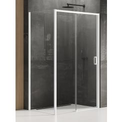 New Trendy Prime White cabină de duș 130x80 cm dreptunghiular alb mat/sticlă transparentă K-1369