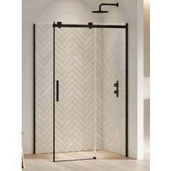 New Trendy Softi Black cabină de duș 130x90 cm dreptunghiular negru semi lucios/sticlă transparentă EXK-3981