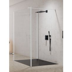 New Trendy New Modus perete cabină de duș walk-in 140 cm alb mat/sticla transparentă EXK-2261