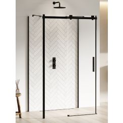 New Trendy Softi Black cabină de duș 130x100 cm dreptunghiular negru semi lucios/sticlă transparentă EXK-4001