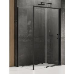 New Trendy Prime Black cabină de duș 100x100 cm pătrat negru semi lucios/sticlă transparentă K-1279