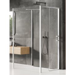 New Trendy Prime cabină de duș 110x100 cm dreptunghiular crom luciu/sticlă transparentă K-1588