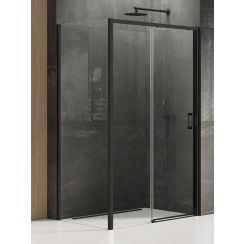New Trendy Prime Black cabină de duș 140x80 cm dreptunghiular negru semi lucios/sticlă transparentă K-1293
