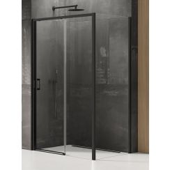 New Trendy Prime Black cabină de duș 100x100 cm pătrat negru semi lucios/sticlă transparentă K-1307