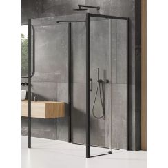 New Trendy Prime Black cabină de duș 110x100 cm dreptunghiular negru mat/sticlă transparentă K-0983