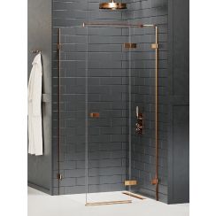 New Trendy Avexa Copper Brushed cabină de duș 120x80 cm dreptunghiular cupru periat/sticlă transparentă EXK-3600