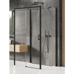 New Trendy Prime Black cabină de duș 120x90 cm dreptunghiular negru semi lucios/sticlă transparentă K-0919