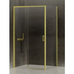 New Trendy Prime Light Gold cabină de duș 140x80 cm dreptunghiular auriu luciu/sticlă transparentă D-0428A/D-0223B