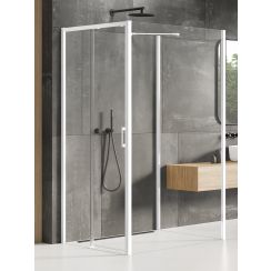 New Trendy Prime White cabină de duș 120x110 cm dreptunghiular alb mat/sticlă transparentă K-1568