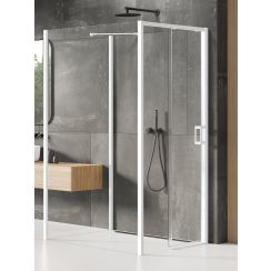 New Trendy Prime White cabină de duș 120x90 cm dreptunghiular alb mat/sticlă transparentă K-1422