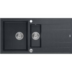 Quadron Evan chiuveta graniteq 100x50 cm negru HQE5510050U8_BS_P2O