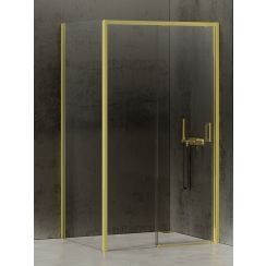 New Trendy Prime Light Gold cabină de duș 130x100 cm dreptunghiular auriu luciu/sticlă transparentă K-1451