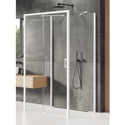 New Trendy Prime White cabină de duș 100x80 cm dreptunghiular alb mat/sticlă transparentă K-1005