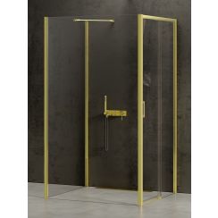 New Trendy Prime Light Gold cabină de duș 120x120 cm pătrat auriu luciu/sticlă transparentă K-1647
